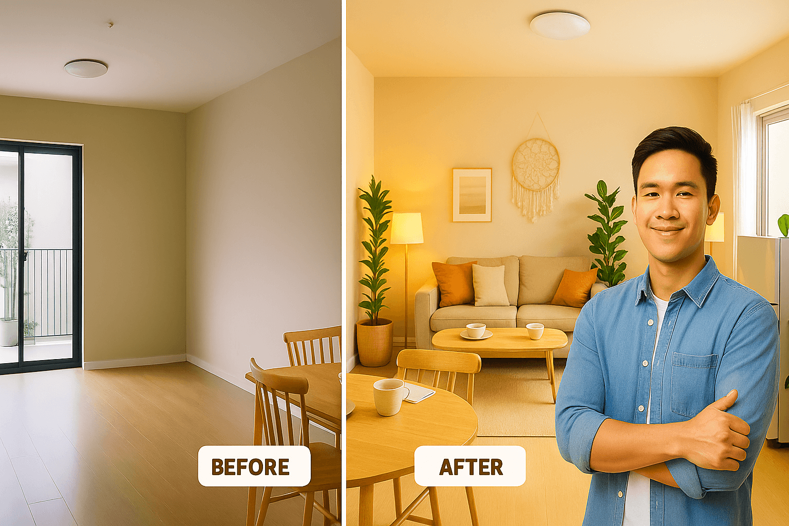 Filipino apartment transformation through trades